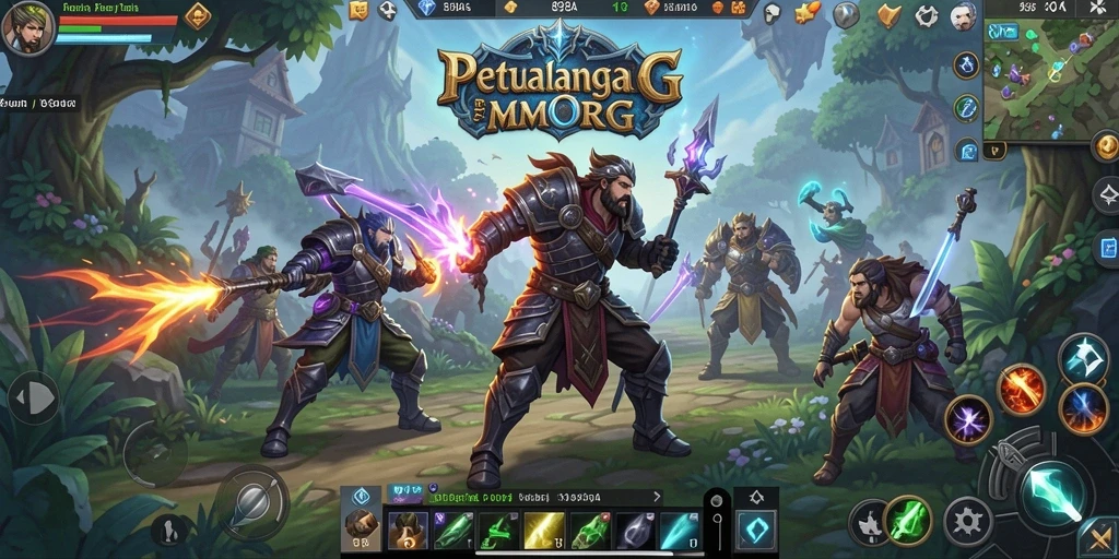 Gameplay menarik di dunia MMORPG 898A dengan grafis yang menawan.