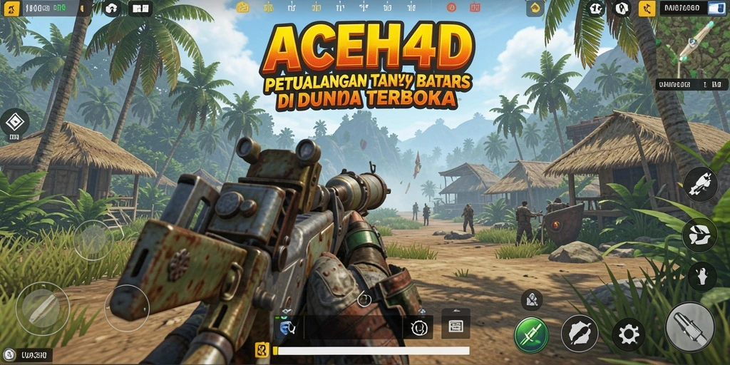 Tangkapan layar menunjukkan aksi mendebarkan di dunia terbuka ACEH4D.