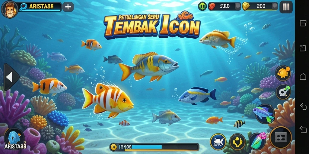 Tampilan gameplay seru Tembak Ikan di ARISTA88.
