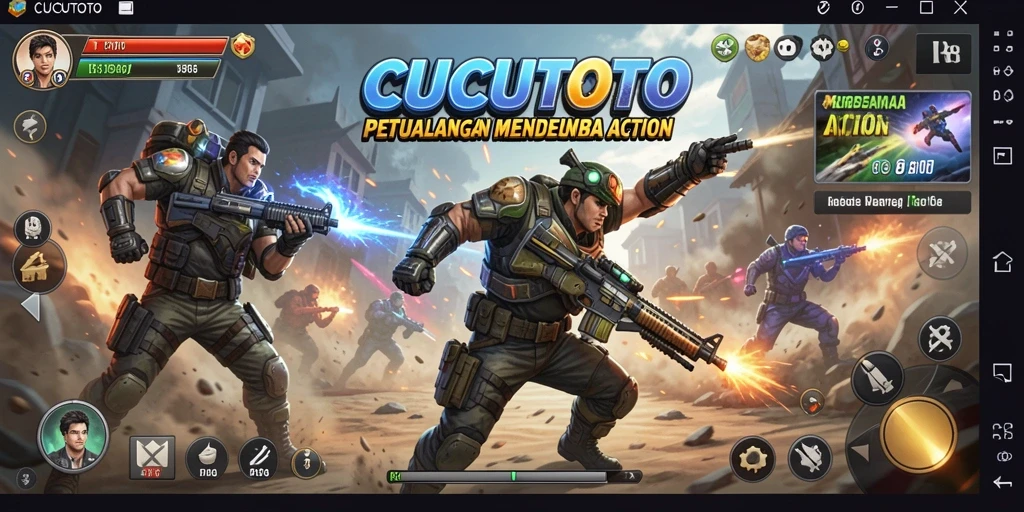 Tampilan gameplay seru dari CUCUTOTO dengan aksi mendebarkan.