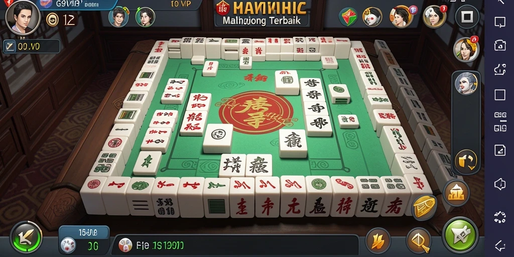 Screenshot G9VIP menampilkan gameplay Mahjong yang seru dan menarik.