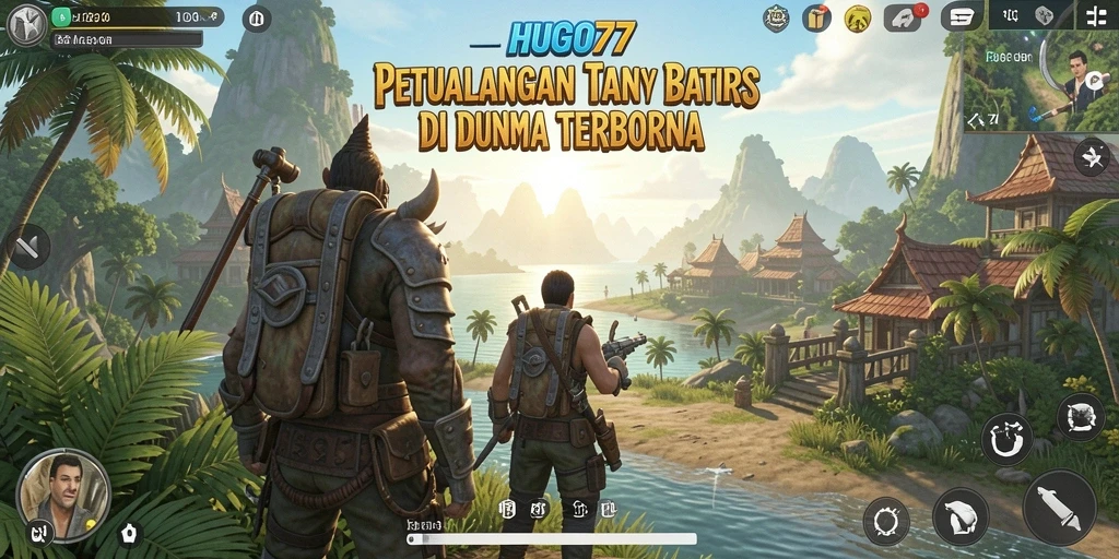 Tangkapan layar dari gameplay HUGO77 menampilkan eksplorasi yang mendalam di dunia terbuka.