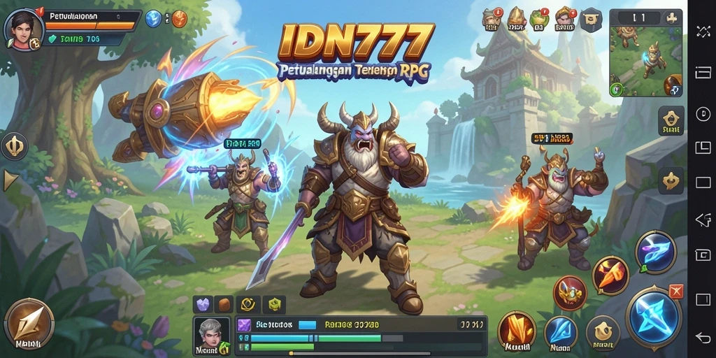 Tampilan gameplay menakjubkan di IDN777 dengan grafis RPG yang memukau.