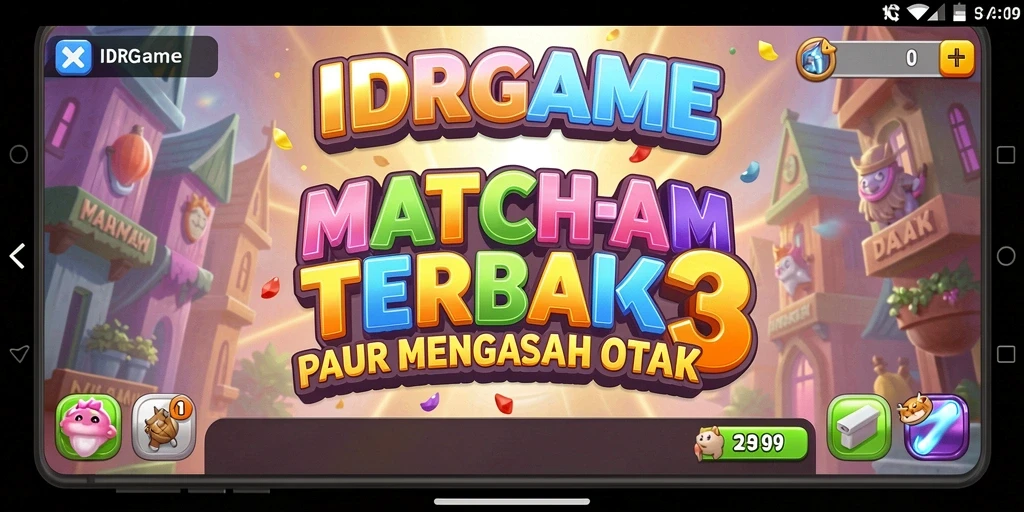 Screenshot gameplay IDRGAME yang menunjukkan kombinasi Match-3 yang seru.