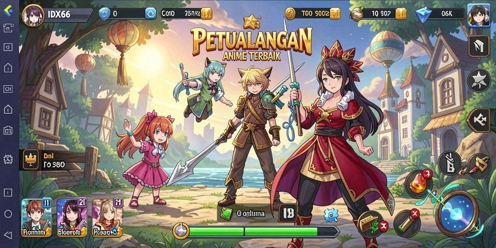 Tampilan gameplay yang menarik dalam game Anime IDX66.