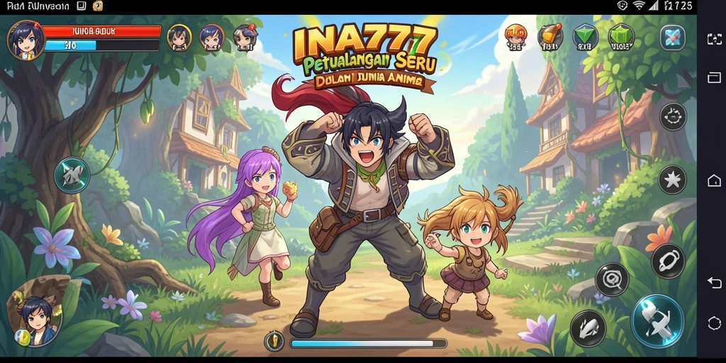 Screenshot gameplay INA777 yang menunjukkan karakter anime dalam aksi.