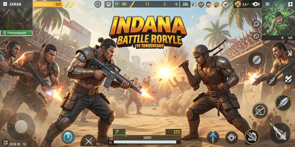 Gameplay mengasyikkan di pertarungan Battle Royale.