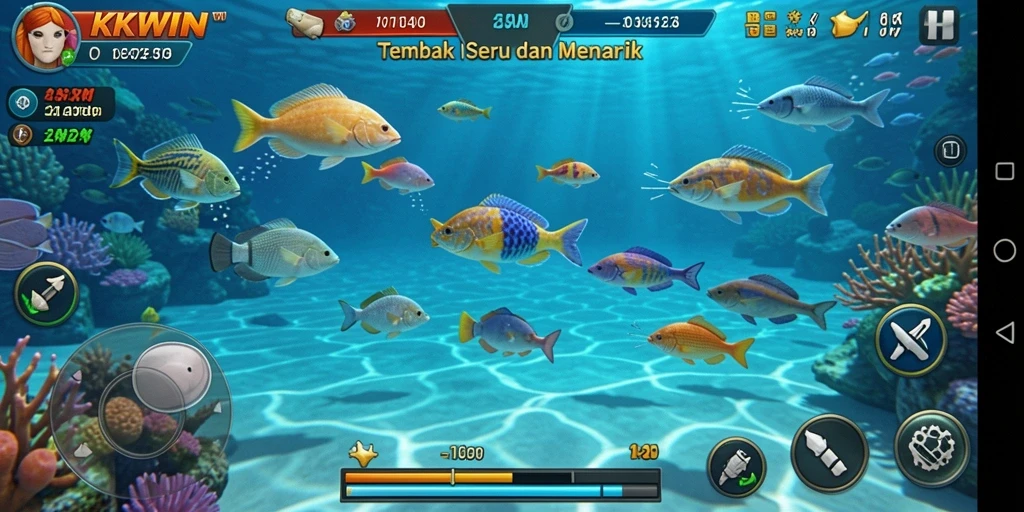 Tampilan gameplay KKWIN yang penuh warna dan menarik.