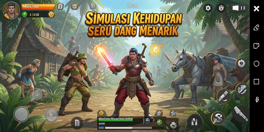 Tampilan gameplay simulasi yang menarik dari MDG188.