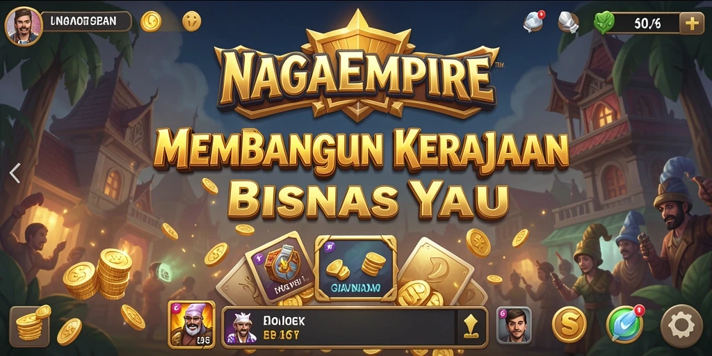 Tampilan gameplay NAGAEMPIRE yang mendebarkan dan strategis.