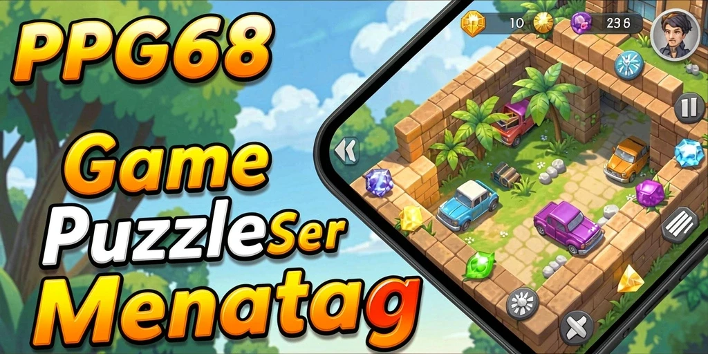 Screenshot utama PGG68 menampilkan gameplay puzzle yang menantang.