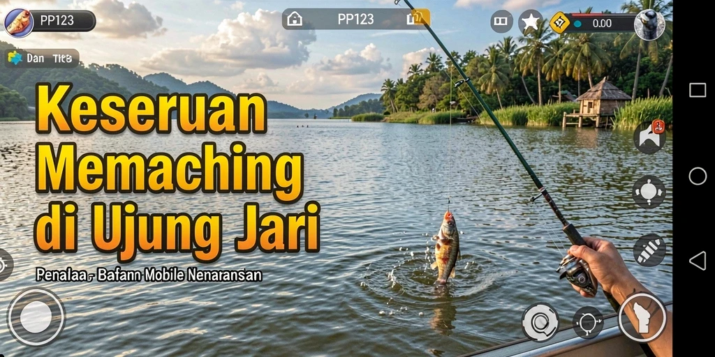 Tangkapan ikan besar dalam gameplay PP123 yang menakjubkan.