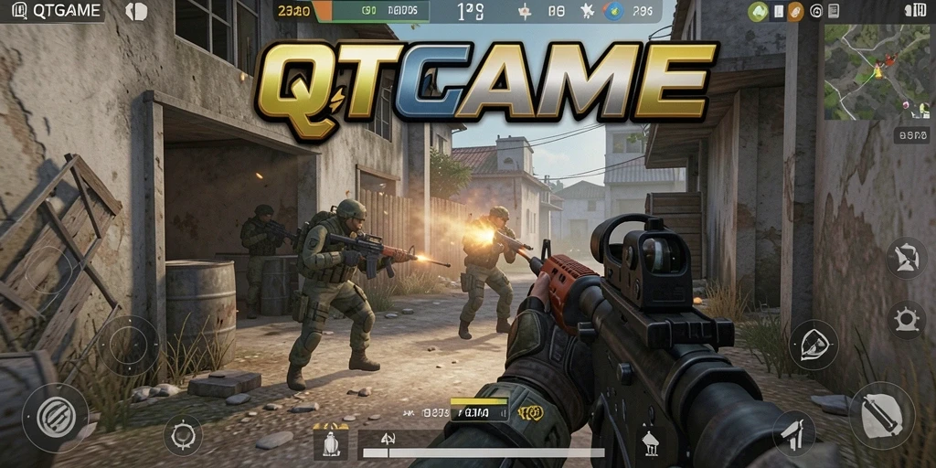Tampilan gameplay QTGAME yang mendebarkan dan penuh aksi.
