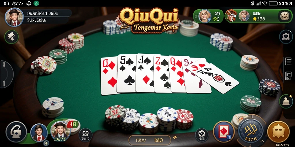 Screenshot gameplay SIA777 menampilkan suasana seru permainan QiuQiu.