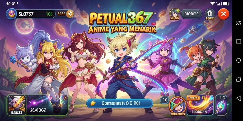 Menampilkan gameplay seru dalam dunia Anime yang penuh warna.