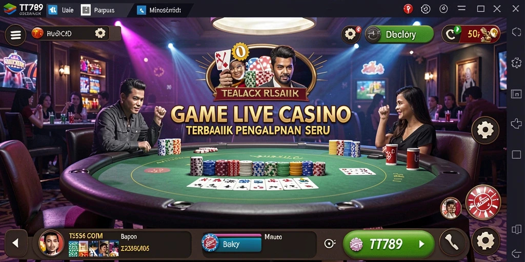 Tampilan gameplay Live Casino yang mendebarkan di TT789.