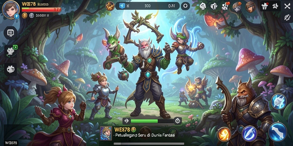 Tampilan gameplay WE878 dengan aksi seru di dunia petualangan.