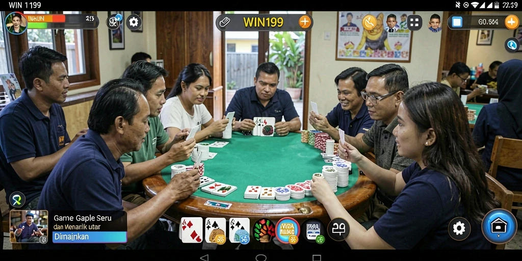 Gameplay seru dari WIN199 dalam permainan Gaple.