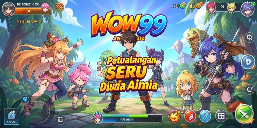 Tampilan gameplay WOW99 yang memukau dengan karakter anime ikonik.
